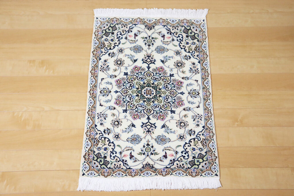 ナイン産　ペルシャ絨毯　AS-0016　93×61ｃｍ