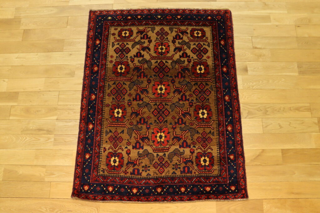 アフシャール　アンティーク　122×95ｃｍ　AS-0217